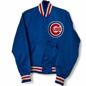 Vintage 80s Chicago Cubs satin bomber starter jacket size small